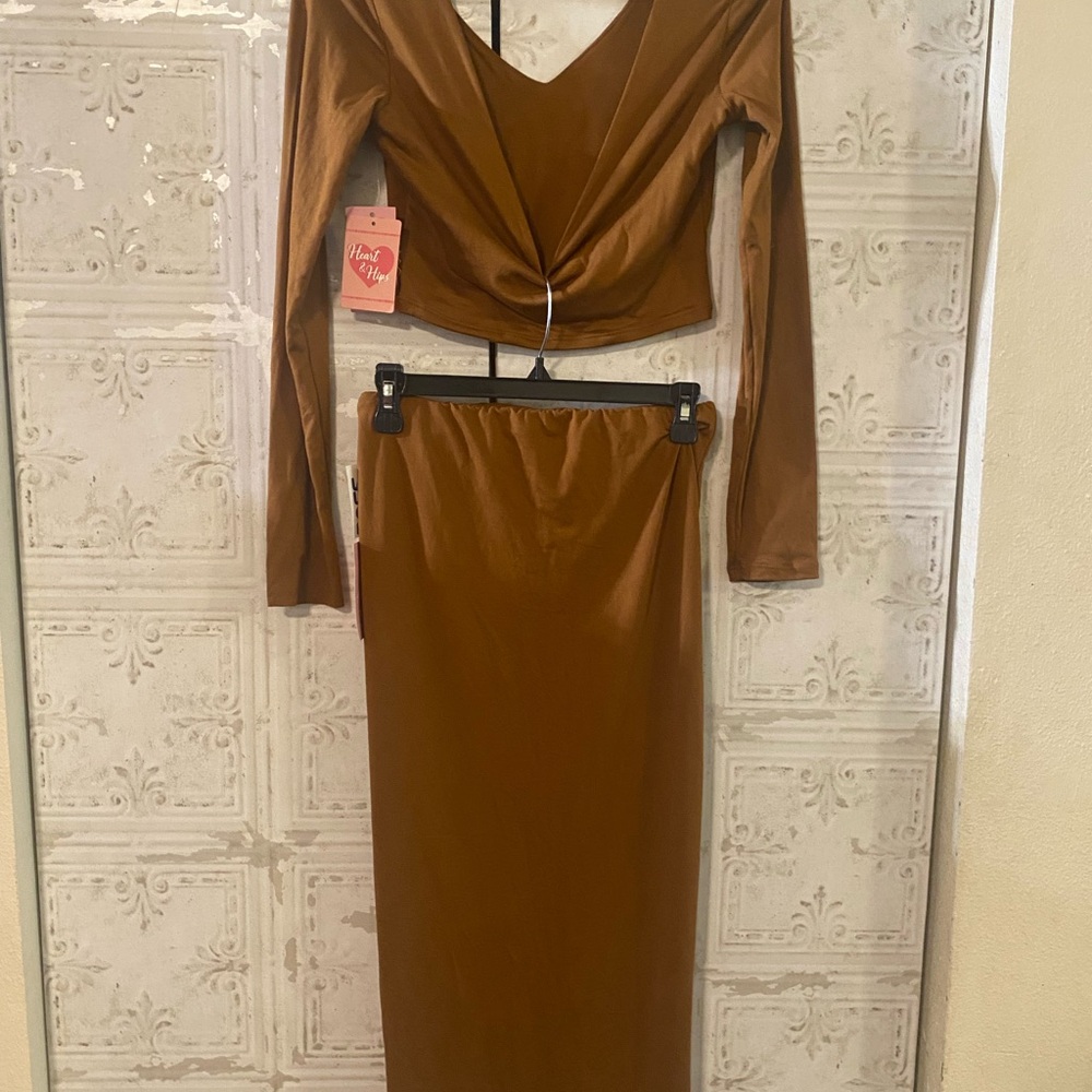 Elegant Brown Skirt by Love Tree